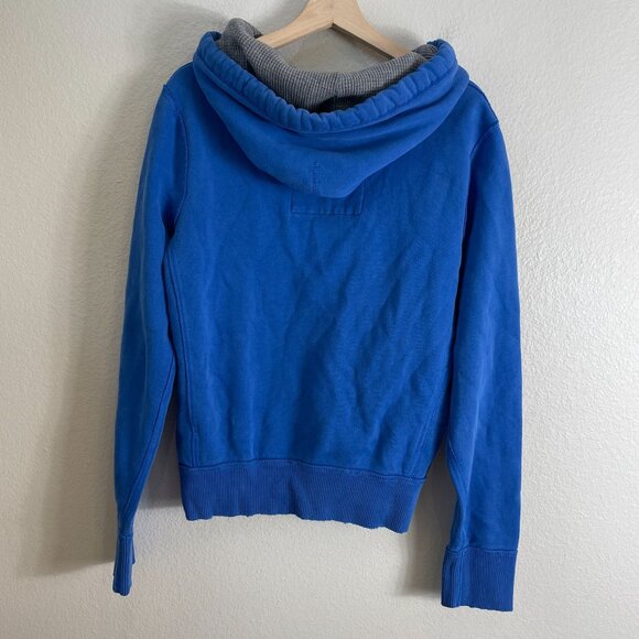 Vintage Y2K Abercrombie & Fitch Mens Medium Blue Muscle Hoodie Pullover - Picture 8 of 11